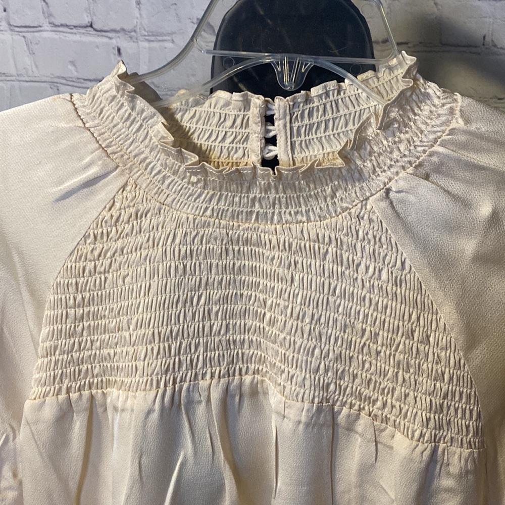 NWT CREAM NANETTE SMOCK TOP - Picture 4 of 11